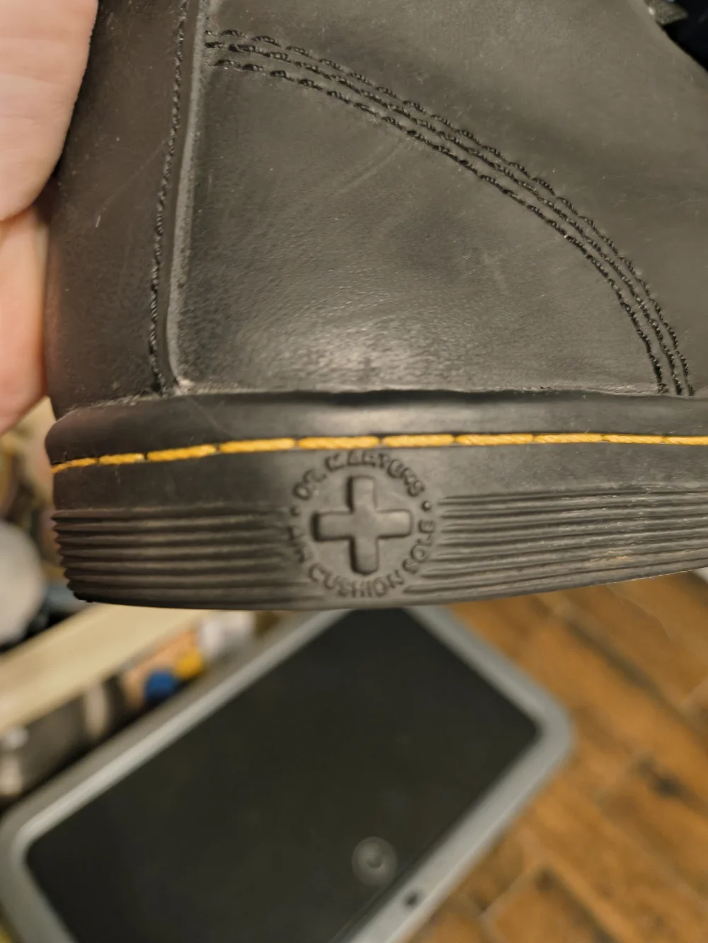 Dr. Martens Black Leather Lace-Up Boots - Picture 5 of 7